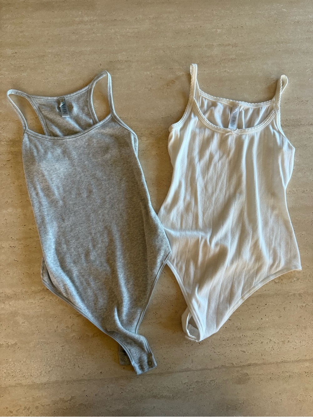 Skims set of two small cotton bodysuits